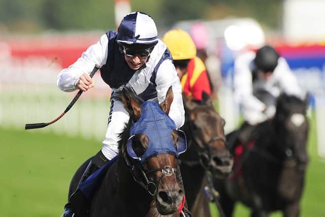 This was William Buick winning the 2010 St Leger on Arctic Cosmos.
