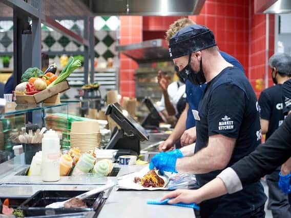 The new format ‘Market Kitchen’ section means that customers can have their meal freshly made-to-order by one of the store's 25 chefs