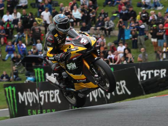 Dan Linfoot in action at Cadwell Park aboard his TAG Racing Honda Fireblade. Picture credit: Bonnie Lane Photographics