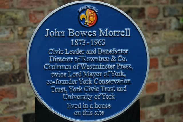York Civic Trust blue plaque unveiling at Fairfax House, to JB Morrell, a visionary and major influencer on the cultural landscape of York in the 20th century. Picture : Jonathan Gawthorpe