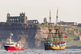 The arrival of the HMS Endeavour replica to Whitby in 2018 has been cited in a new report of how to make a success of Yorkshire's coastal heritage. Picture: Danny Lawson/PA