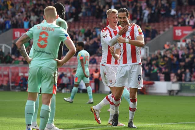 PLAYMAKER: Stoke City's Mario Vrancic proved the crucial difference in the Championship clash against Huddersfield Town at the Bet365 Stadium on Sunday Picture: Graham Chadwick/Getty Images)