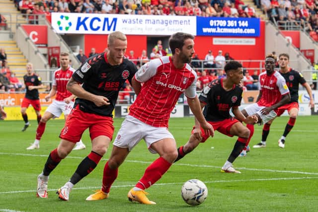 Will Grigg came off the substitutes' bench in the second half of Saturday's clash at the New York Stadium.