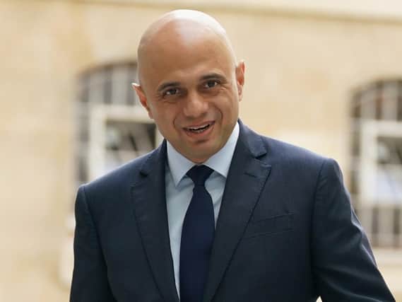 Health Secretary Sajid Javid as he arrives at BBC Broadcasting House, London, to appear on the BBC1 current affairs programme, The Andrew Marr show. PIC: PA