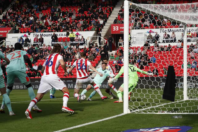 Harry Toffolo scores during the Sky Bet Championship match between Stoke City and Huddersfield Town. (Picture: John Early/Getty Images)