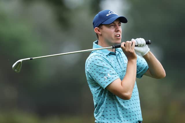 Matthew Fitzpatrick of England looks on, after his second shot on the 9th hole during Day One of The BMW PGA Championship at Wentworth Golf Club on September 09, 2021 in Virginia Water, England. (Picture: Warren Little/Getty Images)