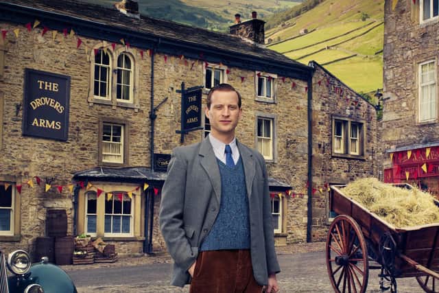 Actor Nicholas Ralph plays James Herriot in All Creatures Great and Small.