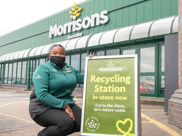 Olivia Smith, Customer Assistant at Morrisons at a new recycling collection point