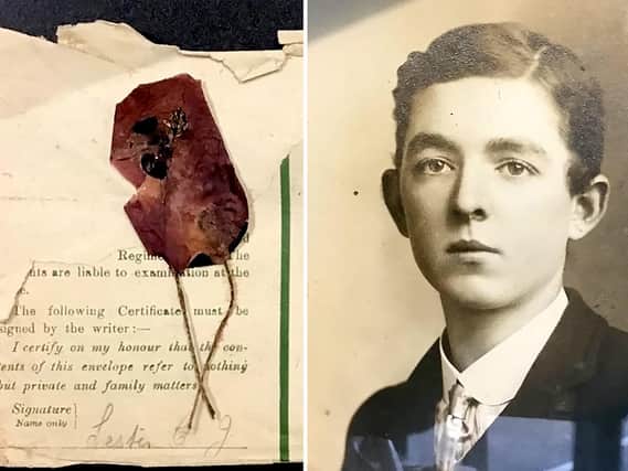 The poppy was picked by the heartbroken brother of a fallen British soldier.