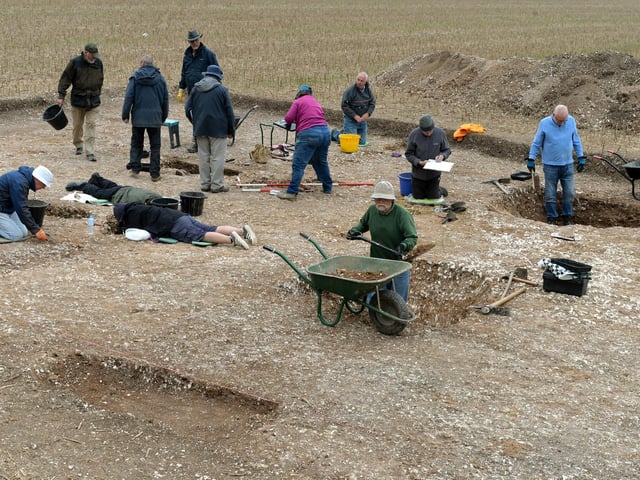 Digging at the site Picture: Jonathan Gawthorpe