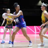 Rhea Dixon of Leeds Rhinos  in action during the match between Leeds Rhinos and Wasps on day four of round 14 of the Vitality Netball Superleague at Copper Box Arena on May 03, 2021 in London, England. (Picture: Morgan Harlow/Getty Images)