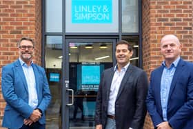 Howard Wade, Nick Simpson and Will Linley outside Linley & Simpson’s new Kelham Island branch.