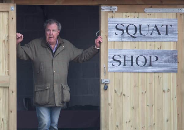 Jeremy Clarkson at his new farm shop Diddly Squat Farm Shop in Chipping Norton, Oxfordshire.