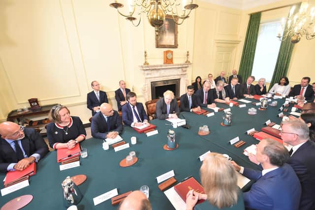 This was Boris Johnson's new-look Cabinet meeting for the first time last Friday with Michael Gove, the Levelling Up Secretary, sat directly opposite the Prime Minister.