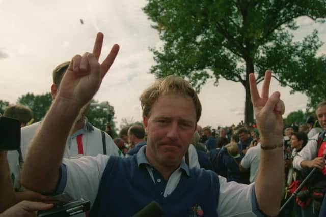 Unlikely hero: Philip Walton after Europe won the 1995 Ryder Cup (Picture:: Simon Bruty/ALLSPORT)