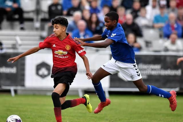 MIDFIELD POTENTIAL: Zidane Iqbal has been with Manchester United's academy since he was nine