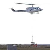 Helicopters are flying building materials into the North York Moors for Arqiva's new 80m mast