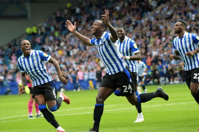 New signing Saido Berahino scored on his full debut for Sheffield Wednesday.    Picture: Steve Ellis