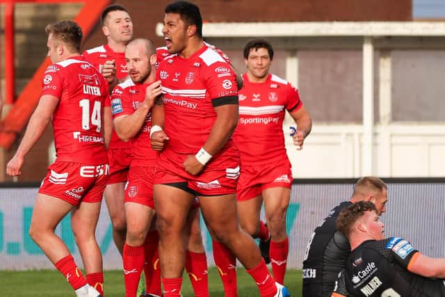 Waiting game: Hull KR coach Tony Smith is hoping to recall props Albert Vete for the Super League eliminator against Warrington.  Picture: Alex Whitehead/SWpix.com