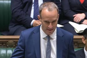 Deputy Prime Minister Dominic Raab during Prime Minister's Questions in the House of Commons, London (House of Commons)