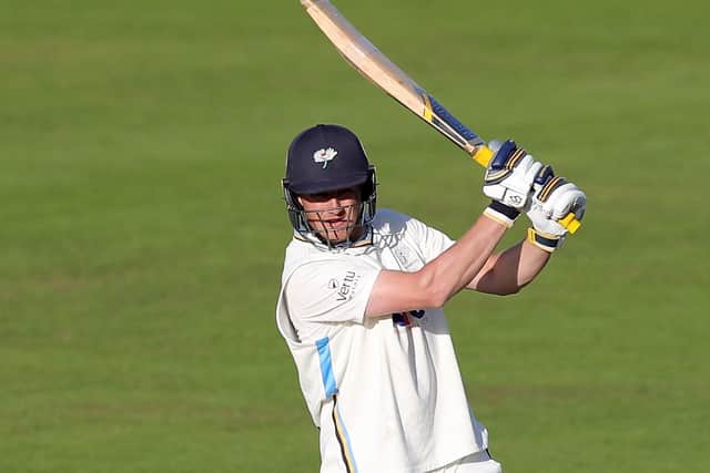 Yorkshire's Tom Kohler-Cadmore bats in the second innings.
