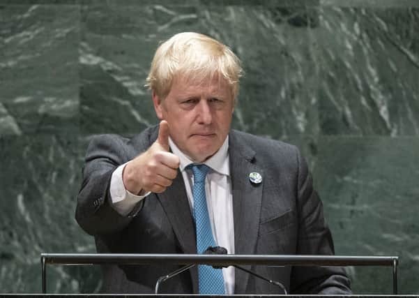 This was Boris Johnson addressing the general assembly of the United Nations on climate change.