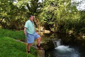 The chalk stream on John's land is one of around 200 in the world and is the most northerly