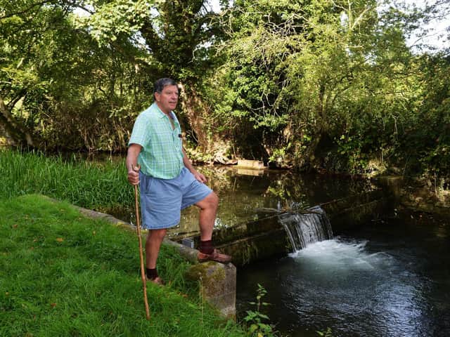 The chalk stream on John's land is one of around 200 in the world and is the most northerly