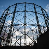 General view of a disused gas holder in central London. (PA/Dominic Lipinski)