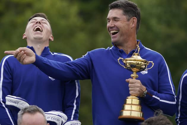 Europe's captain Padraig Harrington with the Ryder Cup trophy ahead of this week's renewal in the United States.