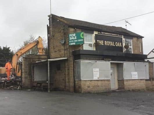 The Royal Oak pub in Mosborough, Sheffield, is demolished (pic: Candy Wilson)