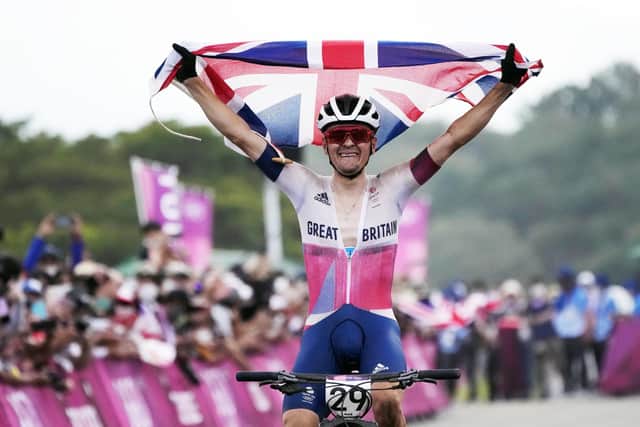Olympic hero: Great Britain's Olympic gold medallist Tom Pidcock rides in Belgium for Britain. Picture: PA Wire.