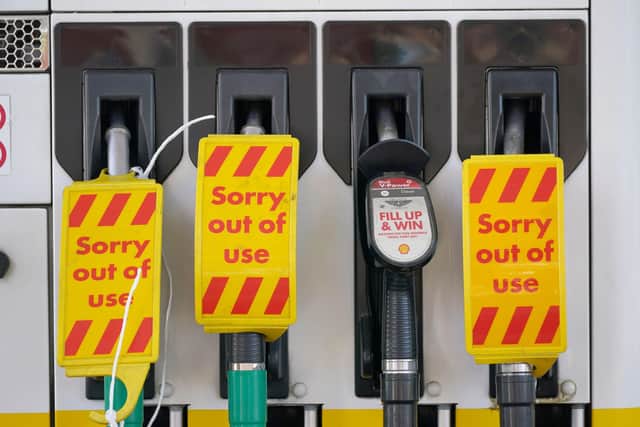 A shortage of HGV drivers is disrupting fuel supplies.