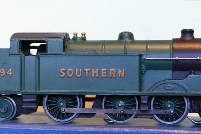 The malachite green colour of the Southern tank engine quadrupled its value.