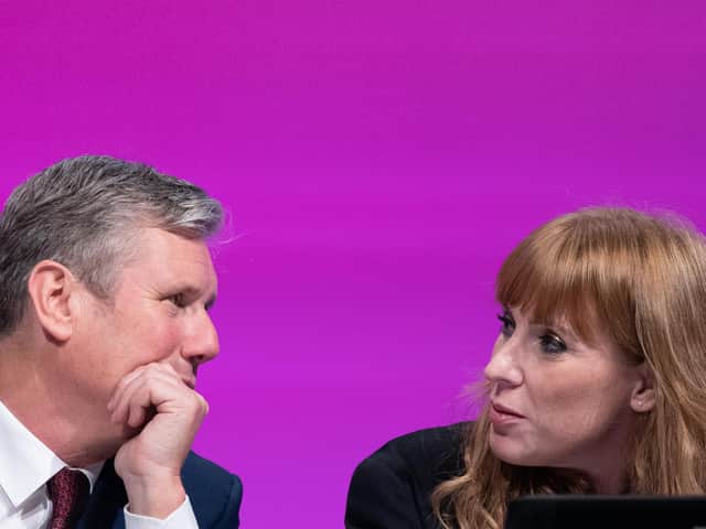 Labour Party leader Sir Keir Starmer and deputy leader Angela Rayner at the Labour Party conference in Brighton (PA/Stefan Rousseau)