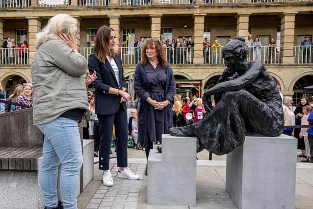 The sculpture was unveiled at The Piece Hall in Halifax Picture: Charlotte Graham