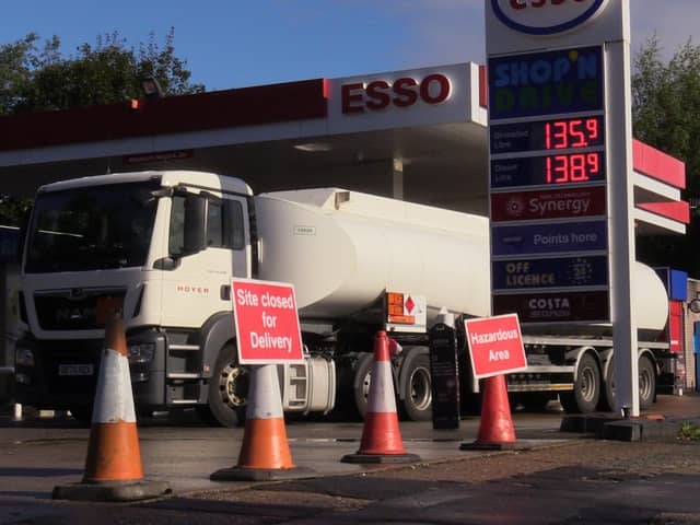 Queues at an Esso station in Parson Cross area of Sheffield yesterday as the fuel crisis exposes flaws in skills policy.