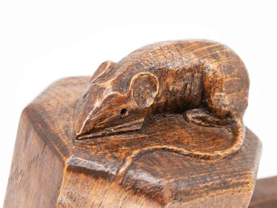 A Mouseman oak carving