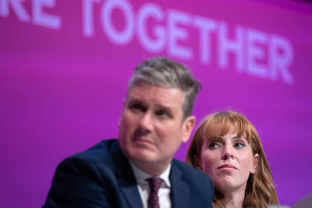 Sir Keir Starmer with Labour deputy leader Angela Rayner who has made a foul-mouthed rant against Tories.