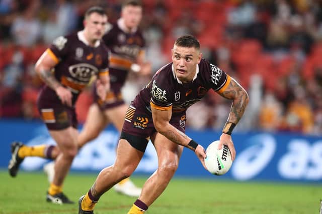 Brisbane Broncos' Danny Levi in action against the Sydney Roosters at Suncorp Stadium last month. (Photo by Chris Hyde/Getty Images)
