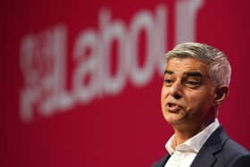 Mayor of London Sadiq Khan speaks at the Labour Party conference in Brighton. (PA)