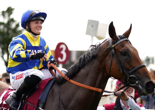 The suspended Hollie Doyle will be replaced aboard Trueshan by James Doyle - no relation - in the Prix du Cadran this weekend.