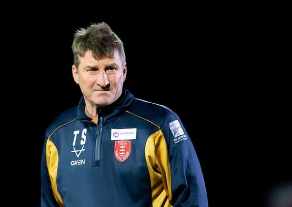 Tony Smith: Hull KR coach must make a late decision on fitness of winger Ryan Hall. (Picture: Allan McKenzie/SWPix.com)