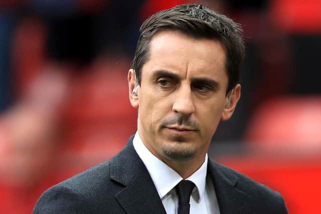 Football pundit Gary Neville says he'd like to tackle Boris Johnson at Prime Minister's Questions.
