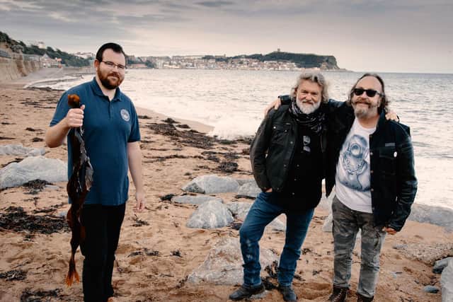 The Hairy Bikers meet Jamie from SeaGrown in Scarborough. Picture: BBC/South Shore.