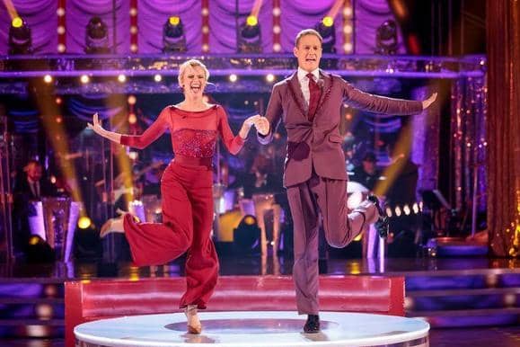 BBC presenter Dan Walker and his Strictly Come Dancing partner Nadiya Bychkova went for a meal at Prithiraj Indian Restaurant on Ecclesall Road in Sheffield after taking part in their first live show on Saturday. (C) BBC - Photographer: Guy Levy.