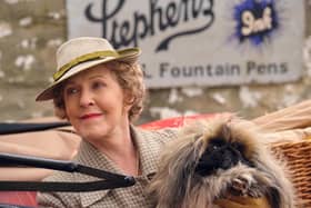 Patricia Hodge as Mrs Pumphrey in series two of All Creatures Great and Small