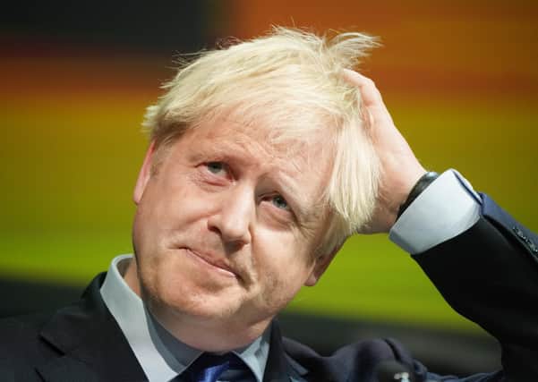 Boris Johnson during a visit to Rotherham shortly after he became Prime Minister in 2019.