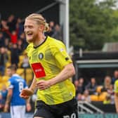 Goal machine: But Luke Armstrong was not expecting a return of six goals from nine games for Harrogate.