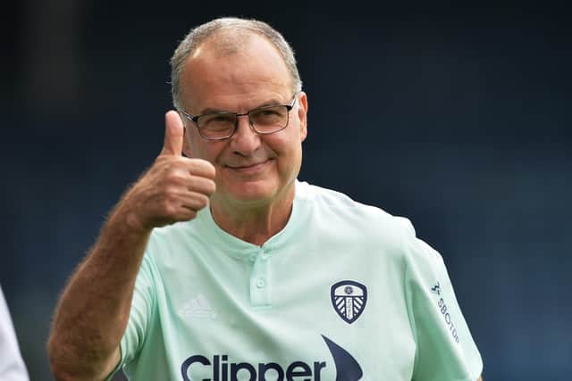 Thumbs up: Marcelo Bielsa of 
Leeds United (Picture: Bruce Rollinson)